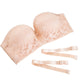 Push Up Lace Lingerie Female Half Cup Invisible Bra Backless