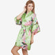 Silk Satin Print Floral Women Robes Long Sleeve