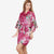 Silk Satin Print Floral Women Robes Long Sleeve