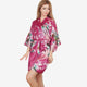 Silk Satin Print Floral Women Robes Long Sleeve