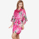 Silk Satin Print Floral Women Robes Long Sleeve