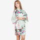 Silk Satin Print Floral Women Robes Long Sleeve