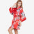 Silk Satin Print Floral Women Robes Long Sleeve