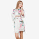 Silk Satin Print Floral Women Robes Long Sleeve