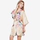 Silk Satin Print Floral Women Robes Long Sleeve