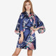 Silk Satin Print Floral Women Robes Long Sleeve