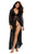 Valentine Gift Sexy Lingerie V-Neck Long Sleeve Lace Robe with Thong Gown