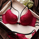 Summer w cup sexy lace bra thin young girl small women's push up underwear cutout bra set