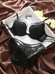 Summer w cup sexy lace bra thin young girl small women's push up underwear cutout bra set