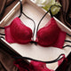 Summer w cup sexy lace bra thin young girl small women's push up underwear cutout bra set