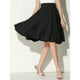 High Waist Skater Flared Pleated Swing Knee Length Skirt