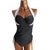 Sexy Push Up Tankini Set Vintage Halter Top High Waist Bathing Suit