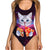 Women Sexy High Cut One Piece Swimsuit Funny Bathing Suit