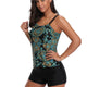 Women Tankini Shorts High Waist bikini Two Piece Swimsuit