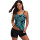 Women Tankini Shorts High Waist bikini Two Piece Swimsuit