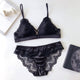 Thin Cotton Women Lingerie Sexy Embroidery Lace Underwear Sets High Quality Bra Set 3/4 Cup Brand Sexy Intimates Bra & Brief Set