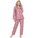 100% Cotton Long Sleeve Flannel Print Loungewear