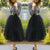 2 Layers Maxi Long Tulle Skirt Elegant Pleated