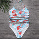 Sexy Lady printing Bandages Swimsuit Bikini Set