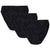 3 Pack Comfort Soft Cotton Plus Size Underwear High-Cut Brief Panty