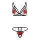 Women Appliques Bandage Hollow Out Underwear Sous Vetement Femme Sexy Ensemble Bra Set Lingerie Porno Lenceria Present for Lover