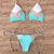 Women Floral Print Bikinis Sexy Striped Patchwork Swimsuit New Triangle Bandage Swimwear Bathing Suit Brazilian Tassel Beachwear