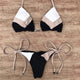 Women Floral Print Bikinis Sexy Striped Patchwork Swimsuit New Triangle Bandage Swimwear Bathing Suit Brazilian Tassel Beachwear