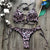 Women Floral Print Bikinis Sexy Striped Patchwork Swimsuit New Triangle Bandage Swimwear Bathing Suit Brazilian Tassel Beachwear