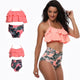 High Waist Bikini Set Ruffles 2 Pieces Swimwear