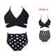 High Waist Bikini Set Ruffles 2 Pieces Swimwear For Mother and Daughter