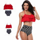 High Waist Bikini Set Ruffles 2 Pieces Swimwear For Mother and Daughter