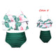 High Waist Bikini Set Ruffles 2 Pieces Swimwear For Mother and Daughter