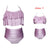 High Waist Bikini Set Ruffles 2 Pieces Swimwear For Mother and Daughter