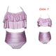 High Waist Bikini Set Ruffles 2 Pieces Swimwear