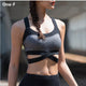 Women High Impact Sports Bra Contrast Exercise fitness Bra