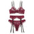 Women Lingerie Corset Lace Underwire Racy Muslin Sleepwear Underwear Tops and Briefs Fashion Sous Vetement Femme Sexy Ensemble