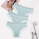 Women Panties 3Pcs/Set Sexy Lace Underwear Set Comfort Female Briefs Fashion Ladies Floral Panty Low Rise Underpants Lingerie