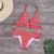 Women Plaid Print Swimsuit Sexy Ruffle Swimwear Brazilian Bathing Suit Bikinis Set Female Summer Halter Beach Wear Biquini