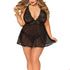 Women Sexy Lingerie Plus Size 5XL Open Back Lingerie Lace Women's Underwear Sets Solid Souvetement Femme Ensemble