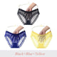 Women Sexy transparent Briefs Low-Rise Mesh Lace Briefs Lingerie Plus size Panties Ladies Underwear Multipack Panties 3 pcs