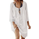 Women Swimsuit Cover Ups Mandarin Sleeve Kaftan Beach