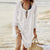 Women Swimsuit Cover Ups Mandarin Sleeve Kaftan Beach