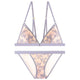 Sexy Bra Brief Sets Push up Transparent Lace Embroidery Wire Free