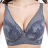 Women Big Size Lace Bra Thin Mesh Push Up Full Coverage Vest Bras