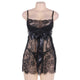 Black lace Lingerie Plus Size 5XL 6XL Babydoll Transparent