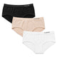 Women's 3 Pack Low Rise Brief Seamless Panties Soft Hipster Panty Underwear