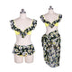 Women's Floral Swimdress Printed Swimskirt Patchwork
