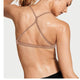 Women's Open Back Sports Bra Wireless Shockproof Running Bra