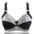 Women's Plus Size Bra Leopard Print Wire Free Bras Push Up Ajusted Brassiere Thin Cup Underwear 44 46