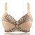 Women's Plus Size Bra Leopard Print Wire Free Bras Push Up Ajusted Brassiere Thin Cup Underwear 44 46